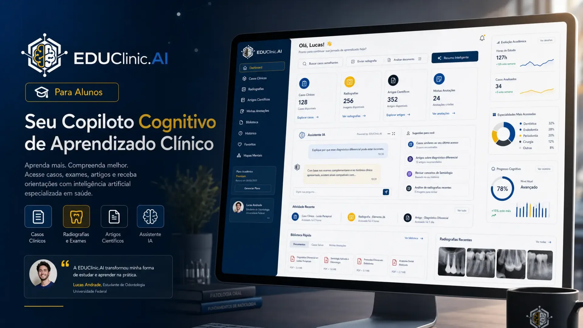 Dashboard do Aluno EDUClinic.AI